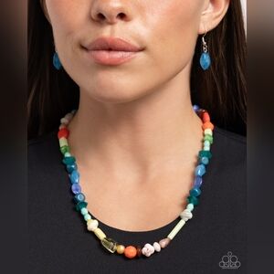 Colored Can-Can Multi Necklace